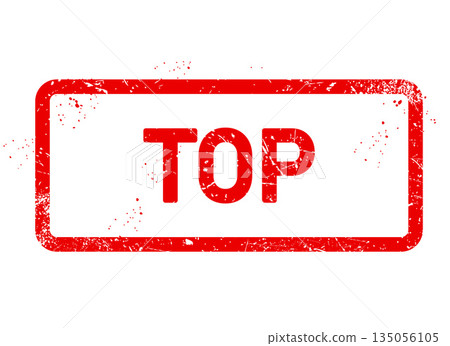 Top stamp, best ot premier seal, superior or top-tier shabby stamp, vector 135056105