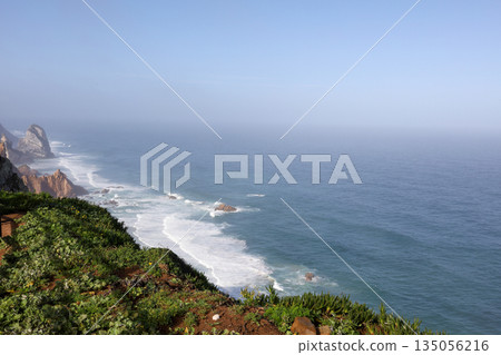 Landscape of Cabo da Roca is landmark in portugal Landscape of Cabo da Roca is landmark in portugal 135056216