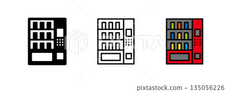自動販賣機圖標 135056226