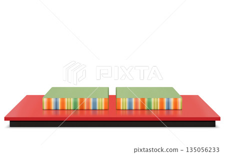 雛祭插畫 逼真的3D雛人偶 135056233