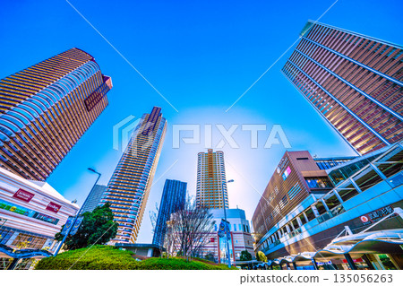 Kawasaki Cityscape in Japan: View of Musashi-Kosugi Station and tower apartment complexes. Towards a new era (January 6, 2026) Kawasaki Cityscape in Japan: View of Musashi-Kosugi Station and tower apartment complexes. Towards a new era (January 6, 2026) 135056263