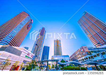 Kawasaki Cityscape in Japan: View of Musashi-Kosugi Station and tower apartment complexes. Towards a new era (January 6, 2026) 135056265