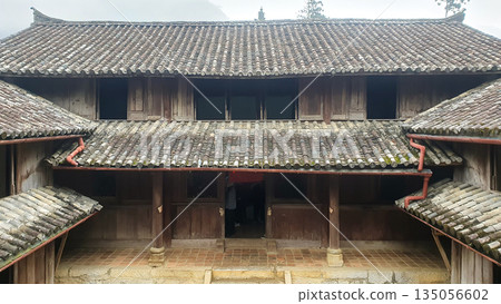 Interior View Of Hmong King Palace (Vietnamese Called Vua Meo) In Ha Giang, Vietnam. Interior View Of Hmong King Palace (Vietnamese Called Vua Meo) In Ha Giang, Vietnam. 135056602