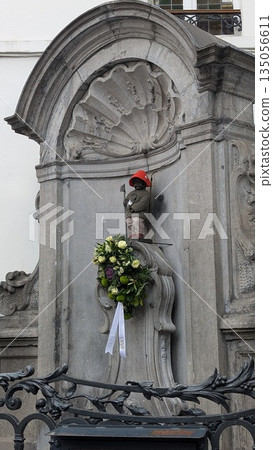 Statue of a urinating boy in Brussels Statue of a urinating boy in Brussels 135056611