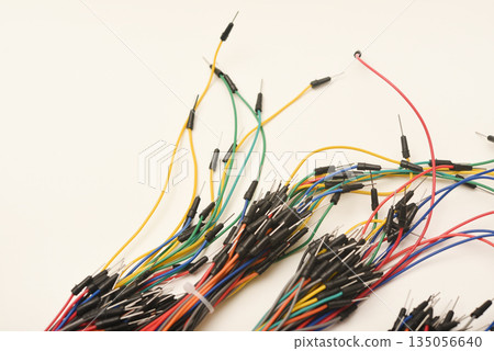 Connecting wires for experimental electronics. Papa-papa type wires. Jumpers wires. Connecting wires for experimental electronics. Papa-papa type wires. Jumpers wires. 135056640
