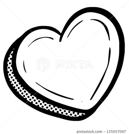 Graphic pop art halftone hearts love valentines illustration vector in black and white Graphic pop art halftone hearts love valentines illustration vector in black and white 135057097