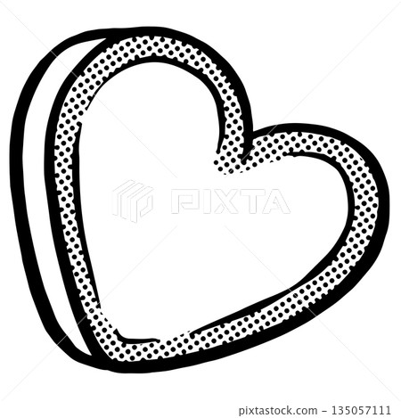 Graphic pop art halftone hearts love valentines illustration vector in black and white Graphic pop art halftone hearts love valentines illustration vector in black and white 135057111