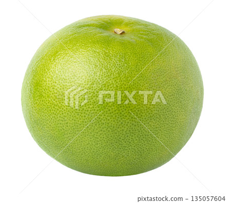 Whole green grapefruit sweetie citrus fruit isolated without shadow. Whole green grapefruit sweetie citrus fruit isolated without shadow. 135057604