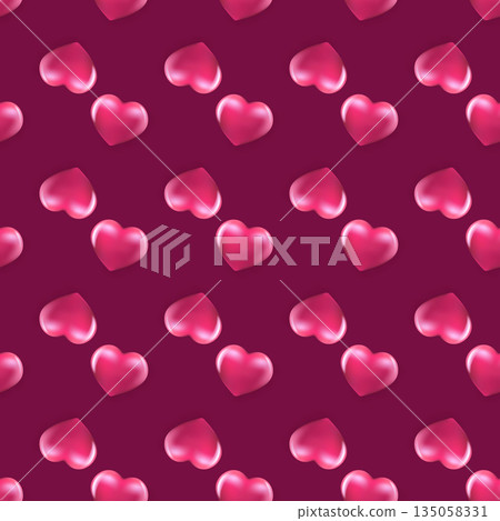 Valentines day square banner background. 14 February backdrop. vector hearts seamless pattern background with red layout. Beautiful cute wrapping paper design template with seamless red hearts. Valentines day square banner background. 14 February backdrop. vector hearts seamless pattern background with red layout. Beautiful cute wrapping paper design template with seamless red hearts. 135058331