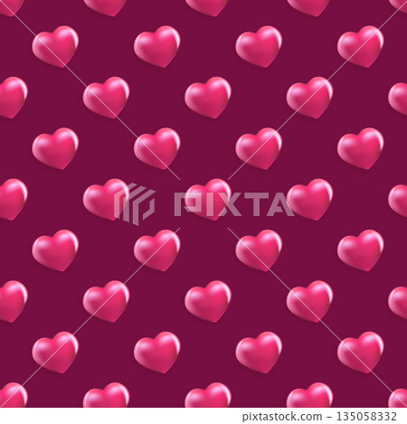 Valentines day square banner background. 14 February backdrop. vector hearts seamless pattern background with red layout. Beautiful cute wrapping paper design template with seamless red hearts. Valentines day square banner background. 14 February backdrop. vector hearts seamless pattern background with red layout. Beautiful cute wrapping paper design template with seamless red hearts. 135058332