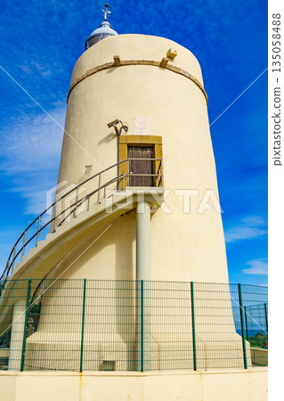 Carbonera lighthouse, Punta Mala, La Alcaidesa, Spain. Carbonera lighthouse, Punta Mala, La Alcaidesa, Spain. 135058488