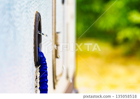 Refilling camper rv water tank. 135058518