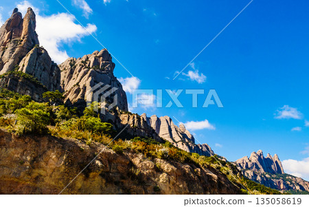 Mountain of Montserrat, Catalonia Spain. Mountain of Montserrat, Catalonia Spain. 135058619