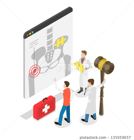 3D Isometric Flat Illustration of Rheumatology. Item 1 3D Isometric Flat Illustration of Rheumatology. Item 1 135059037