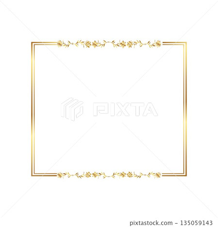 Print border Flowers Elegant gold floral frame free vector illustration Print border Flowers Elegant gold floral frame free vector illustration 135059143