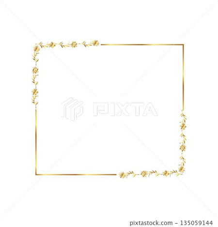 Print border Flowers Elegant gold floral frame free vector illustration Print border Flowers Elegant gold floral frame free vector illustration 135059144