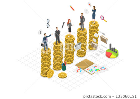 3D Isometric Flat Illustration of Equal Opportunities , Concept of Promoting Gender Equality And Equal Opportunities at Wrokplace 3D Isometric Flat Illustration of Equal Opportunities , Concept of Promoting Gender Equality And Equal Opportunities at Wrokplace 135060151