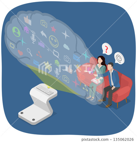 3D Isometric Flat Illustration of Psychotherapy Concept, Talk Therapy For Mental Health Counseling 3D Isometric Flat Illustration of Psychotherapy Concept, Talk Therapy For Mental Health Counseling 135062026