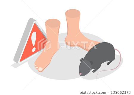 3D Isometric Flat  Illustration of Leptospirosis, Causes, Symptoms, Treatment, Prevention, And Complications 135062373