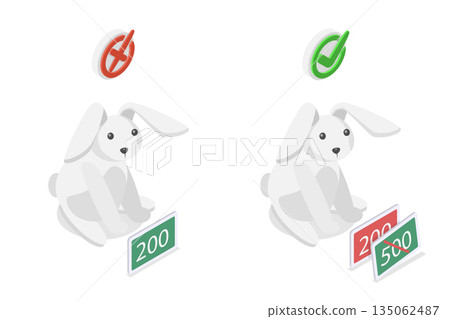 3D Isometric Flat  Illustration of Anchoring Bias, Understanding The Anchoring Effect In Decision Making. 135062487