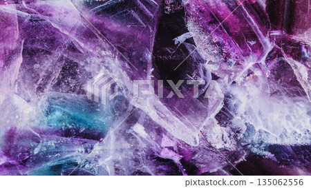 Natural Violet Fluorite Mineral Macro Detail High Resolution Natural Violet Fluorite Mineral Macro Detail High Resolution 135062556