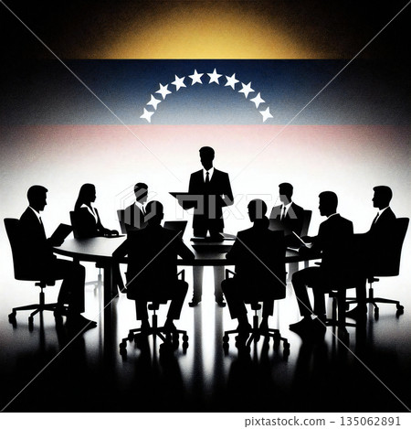 以委內瑞拉國旗為主題的會議：政治和經濟緊張局勢 135062891