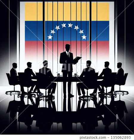 以委內瑞拉國旗為主題的會議:政治和經濟緊張局勢 以委內瑞拉國旗為主題的會議:政治和經濟緊張局勢 135062893