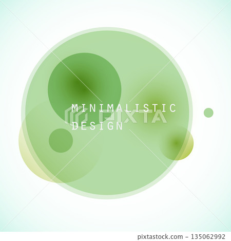 Minimalistic abstract vector design with soft gradients and layered transparent circles. Clean composition evoke elegance and visual harmony Minimalistic abstract vector design with soft gradients and layered transparent circles. Clean composition evoke elegance and visual harmony 135062992