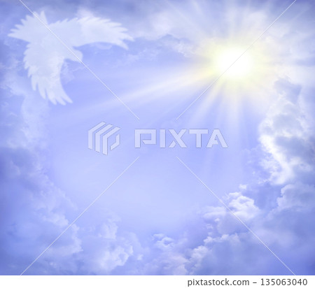 Bright light from cloudy sky Bright light from cloudy sky 135063040