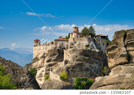 Monastery of Varlaam on a sunny day Monastery of Varlaam on a sunny day 135063107