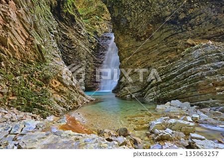 Ujevara E Peshtures waterfalls near the village of Progonat 135063257