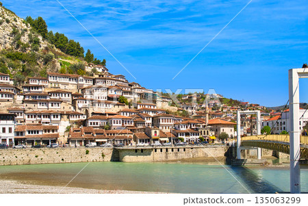 Berat city view and the new bridge 135063299