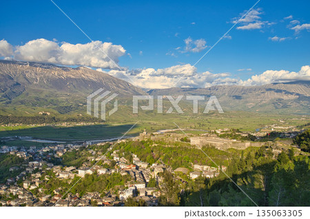 View on the city of Gjirokastra from Resort Kerculla 135063305