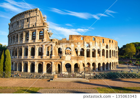 View on the Collosseum from the Forum Romanum 135063343