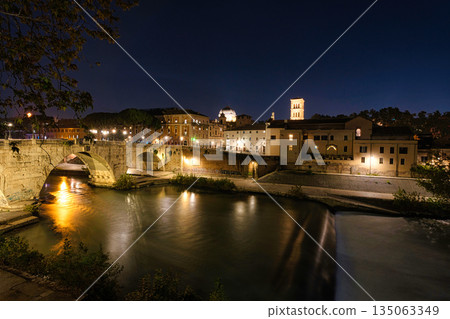 View at the Island in the middle of the Tiber View at the Island in the middle of the Tiber 135063349
