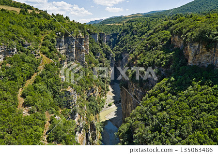 Osumi Canyon in Albania seen from the view points 135063486