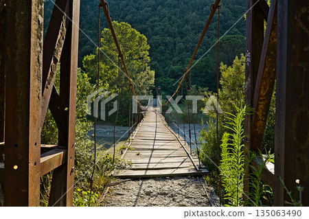 A random old bridge over the Osumi river A random old bridge over the Osumi river 135063490