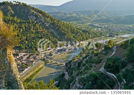 The city of Berat seen from the castle 135063493