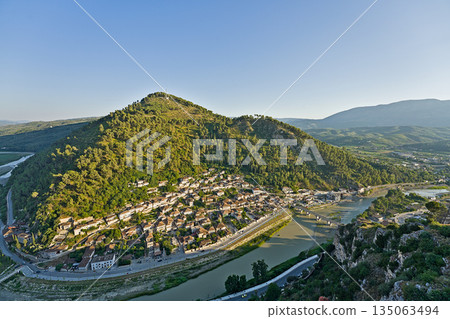 The city of Berat seen from the castle The city of Berat seen from the castle 135063494