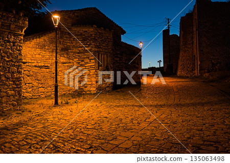 The castle of Berat at night The castle of Berat at night 135063498