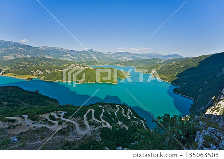 Bovilla reservoir near the capital of Tirana 135063503