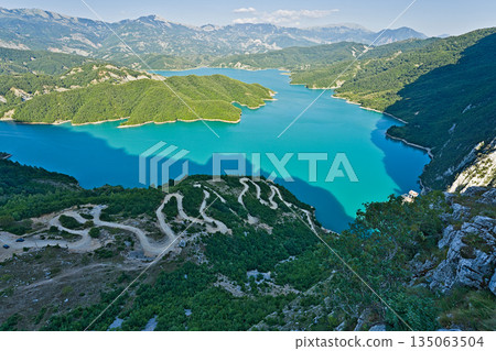Bovilla reservoir near the capital of Tirana 135063504