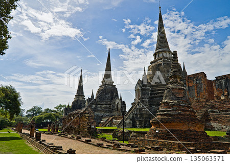 Wat Phra Si Sanphet temple complex in Ayutthaya 135063571
