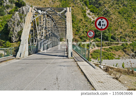 Dragoti Bridge over the Vjosa river 135063606