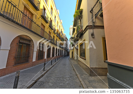A random street in the city of Sevilla A random street in the city of Sevilla 135063735