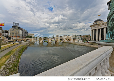 Old stone bridge in Skopje Old stone bridge in Skopje 135063750
