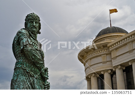 A statue on the Bridge of Civilizations A statue on the Bridge of Civilizations 135063751