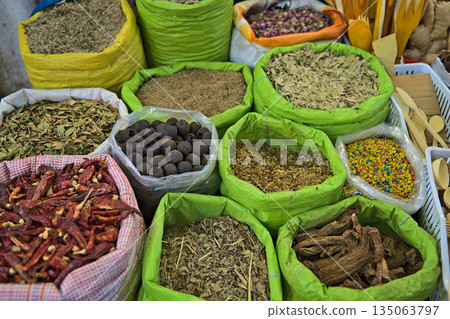 Sacks of Spices on the market of Tanger Sacks of Spices on the market of Tanger 135063797