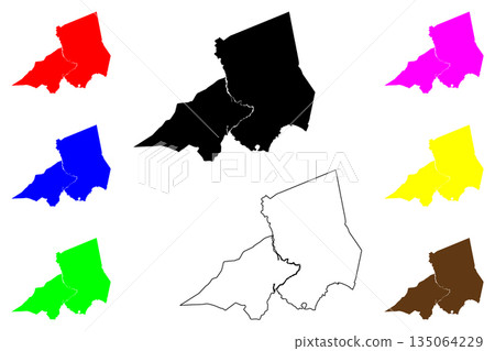Marawi city (Bangsamoro Region, Republic of the Philippines, ROP) map vector illustration, scribble sketch Dansalan map 135064229
