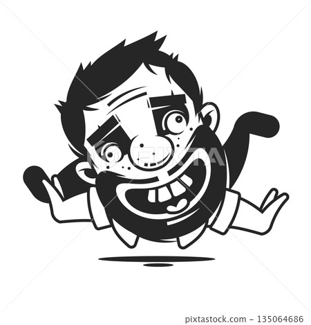 Drunk human icon for website, thin line icons. vector logo 135064686